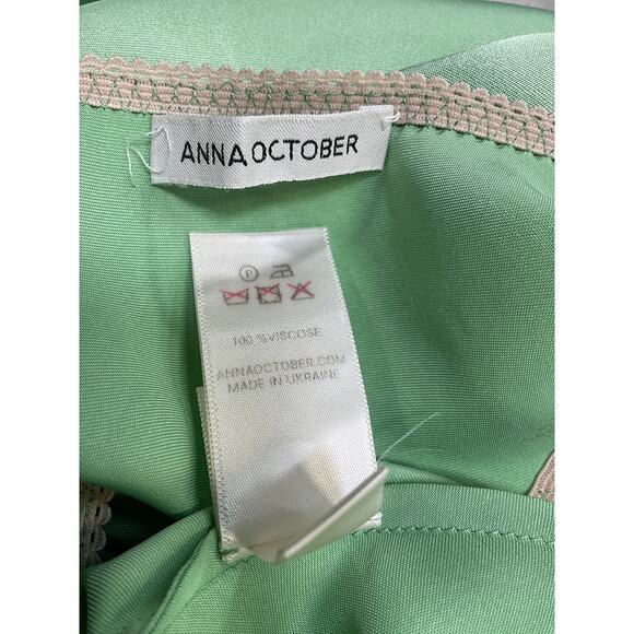 Anna October 'Voleta' Green Viscose Midi Skirt Size S - Picture 4 of 4